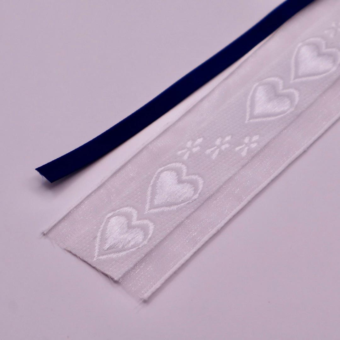 【オーダー可能】イニシャル　くるみボタンのヘアリボン　プロ野球　クロスステッチ刺繍 | 4枚目